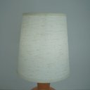 Ver imagem 3 de Abajur Base Cerâmica Rústica e Cúpula Linho Bege