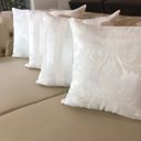 Ver imagem 2 de Kit 4 Capas de Almofadas Composê Medalhão e Listrado Off White 45cmx45cm