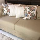 Ver imagem 4 de Kit 4 Capas de Almofadas Composê Floral e Listrado Off White 45cmx45cm