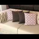 Ver imagem 3 de Kit 4 Capas de Almofadas Composê Otto Terracota e Marrom Liso 45cmx45cm