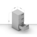 Ver imagem 4 de Gaveteiro Zurique com 3 Gavetas - Preto