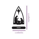 Ver imagem 2 de Trio Presépio Natal 9cmx15cm - Cria Arte Laser Madeira Escuro