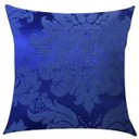 Ver imagem 6 de Kit 4 Capas de Almofadas Composê Medalhão e Listrado Azul Royal 45cmx45cm