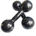 Ver imagem 1 de Par de Halteres Bola Cotonete Ahead Sports Preto 7kg