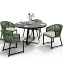 Ver imagem 1 de Kit Mesa Wine e 4 Cadeiras Área Externa Espaço Gourmet Corda Náutica Bethari D04 Verde - Lyam