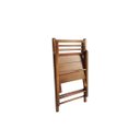 Ver imagem 4 de Cadeira Dobrável em Madeira com Encosto Palito Reclinável e Assento Multilaminado Castanho