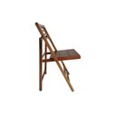 Ver imagem 3 de Cadeira Dobrável em Madeira com Encosto Palito Reclinável e Assento Multilaminado Castanho