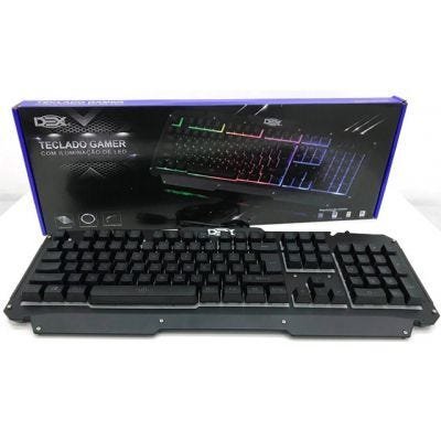 Teclado Gamer Semi Mecânico com iluminação LED LTK-025 DEX Preto - 3