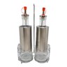 Conjunto Galheteiro Vidro e Inox com Suporte 3 Pcs Trc8507 - 1