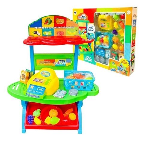 Brinquedo Mini Quitanda Feirinha com Caixa Registradora Paki Toys