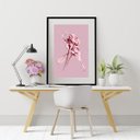 Ver imagem 2 de Quadro Flores Rosas de Tinta - 60x48cm:madeira Preta