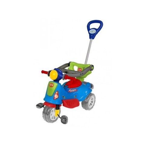 Triciclo Avespa Infantil Retrô Empurrador Colorido - Maral - Estilo e Diversão para Os Pequenos