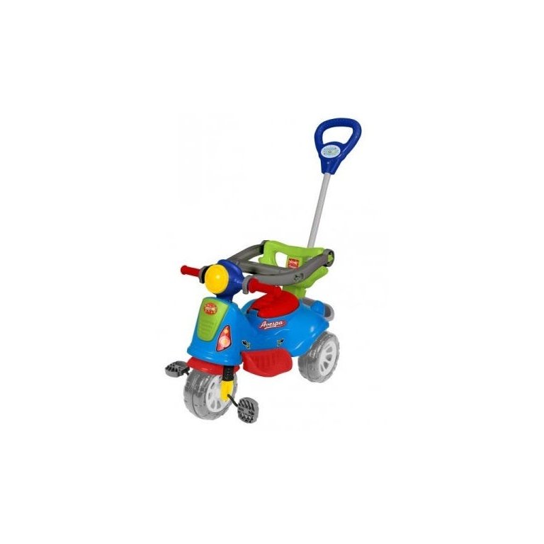 Triciclo Avespa Infantil Retrô Empurrador Colorido - Maral - Estilo e Diversão para Os Pequenos