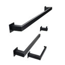 Ver imagem 1 de Kit Banho Jacaraipe Preto 4 Peças Inox