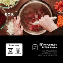 Panela de Pressão Elétrica Eos Multicooker Digital 6L Inox Epp60Di 110V 110V - 7