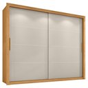 Ver imagem 2 de Guarda Roupa Casal Imperador Plus 2 Portas e Cômoda Sapateira Imperial 5 Gavetas Cinamomo Areia