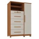 Ver imagem 4 de Guarda Roupa Casal Imperador Plus 2 Portas e Cômoda Sapateira Imperial 5 Gavetas Cinamomo Areia