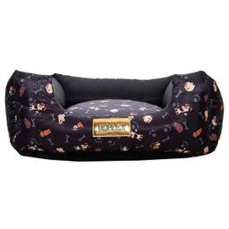 Cama Quadrada Para Cachorro Ou Gato Luppet Preto Cachorro G - 1
