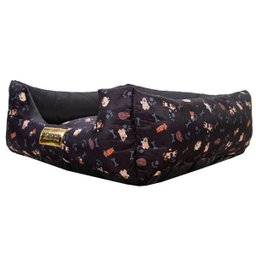 Cama Quadrada Para Cachorro Ou Gato Luppet Preto Cachorro G - 3