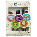 Ver imagem 4 de Jogo Talher Inox Infantil Criança - Colher Garfo Faca 4Un
