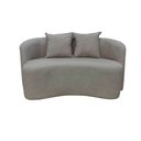 Ver imagem 3 de Sofá Decorativo Montreal 180cm Orgânico Bouclé Cinza Claro