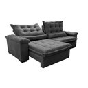 Ver imagem 7 de Sofá Retrátil e Reclinável 2,55m Cama inBox Big Fresh com SoftGel D40 Velupluma Cinza
