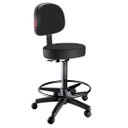 Ver imagem 1 de Cadeira Mocho Secretária Giratório Estética Massagista e Tatuador