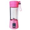 Liquidificador Portátil 390Ml Usb para Shake Vitaminas Rosa - 1