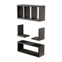 Ver imagem 1 de Kit Nichos Prateleiras Versalhes para Banheiro Decorativo Preto
