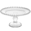 Ver imagem 1 de Boleira de Cristal Coração 19,5cm Prato Bolo Pedestal Lyor Doces Sobremesas