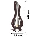 Ver imagem 2 de Abajur Grande de Chão Ana Maria Mdf Luminária - Preto Tamanho 60x18cm