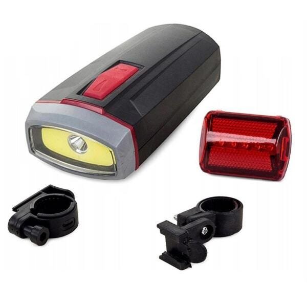 Farol Lanterna Bike Bicicleta Led Dianteiro Traseiro Forte - 1