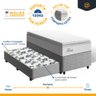 Cama Box com Colchão de Molas Ensacadas Pillow Top Flora + Auxiliar de Espuma Unique Solteiro 88cm - 4