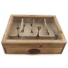 Porta Talheres Gaveta com Tampa de Vidro Oldway - Madeira - 6
