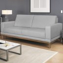 Ver imagem 2 de Sofa 2 Lugares 160 cm Crons Linho Cinza Vazzano