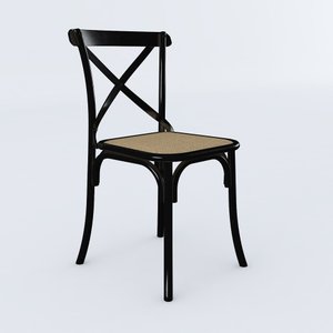 Cadeira Jantar Cross Katrina Preta Assento Corano Bege Aço