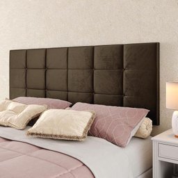Cabeceira Estofada Bia 1.60 Cama Box Queen - Marrom - 2