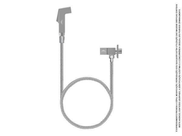 Ducha Higiênica Registro Metal Quadrada Luxo Tocsquare - 5