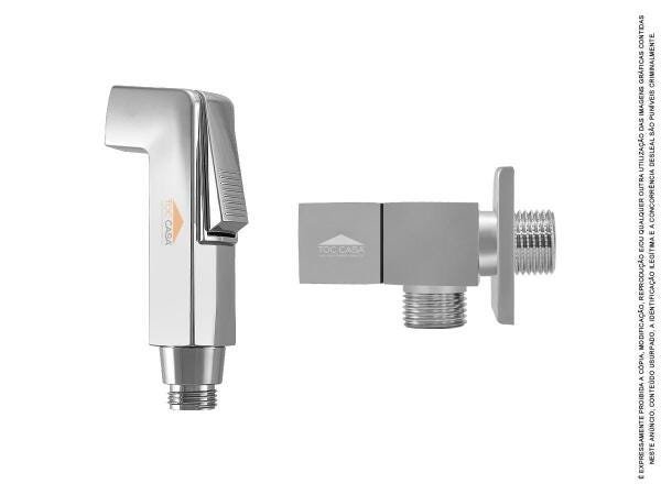 Ducha Higiênica Registro Metal Quadrada Luxo Tocsquare - 2