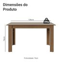 Ver imagem 2 de Mesa de Jantar Retangular Tampo de Madeira Rustic/crema 5231 Madesa Rustic/crema