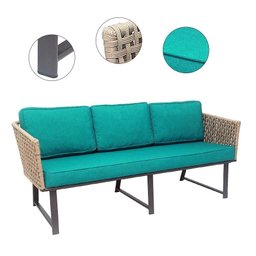 CONJUNTO DE ÁREA 01 NAMORADEIRA, 02 POLTRONAS E MESA - ELOA - 2