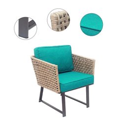 CONJUNTO DE ÁREA 01 NAMORADEIRA, 02 POLTRONAS E MESA - ELOA - 6