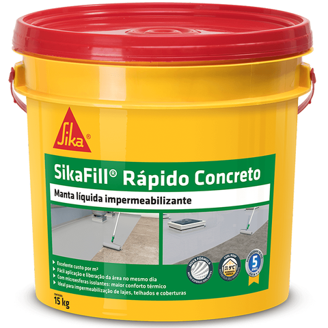 Manta Liquida Sikafill Rápido Sika - Cinza Concreto 15kg