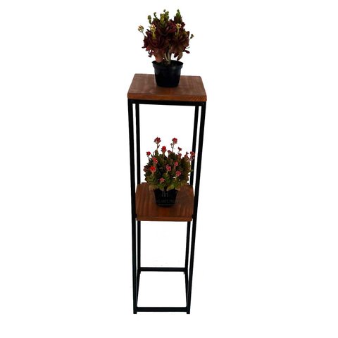 Suporte Plantas Chão 2 Andares jardineira suporte jardim chão 25x25x100 cm MINAS ARTE PRÓPRIA suport