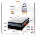 Ver imagem 2 de Cama Box Espuma Chicago Solteiro 88x188 Preto King House