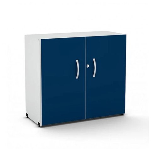 Armário Baixo com 02 Portas - 0,80x0,42x0,75m - Pollo Móveis - Azu/Cz - 44103