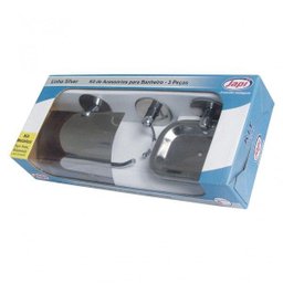 Kit Acessórios para Banheiro 3 Peças Silver Japi - 2