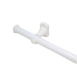 Kit Varão Para Cortina 2,50 Metros 28Mm Branco Compacto - 1