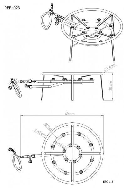 Fogareiro 2 Em 1 45Cm Zincado Alta Pressão Papaléguas 023 - 2