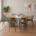 Ver imagem 1 de Conjunto Sala de Jantar 6 Lugares Orgânico MDF Allegra